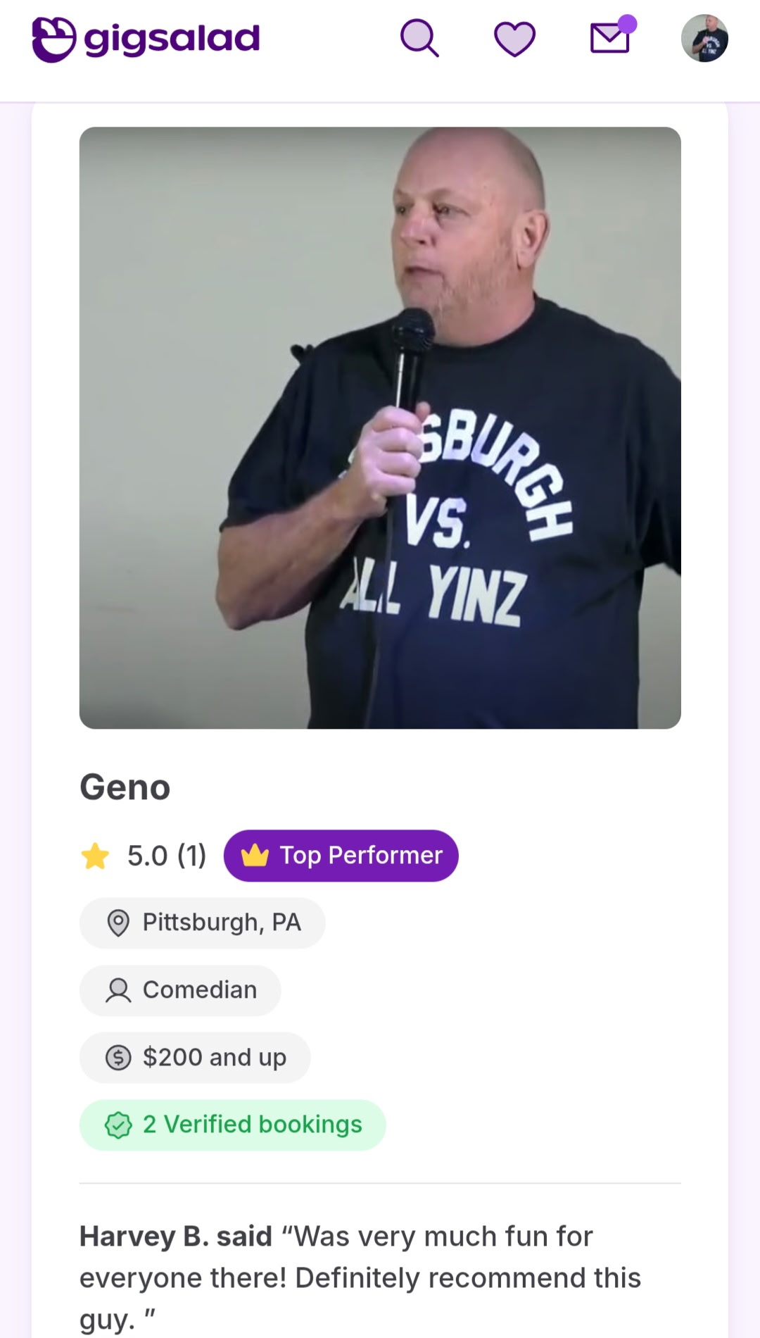 Geno on Gigsalad